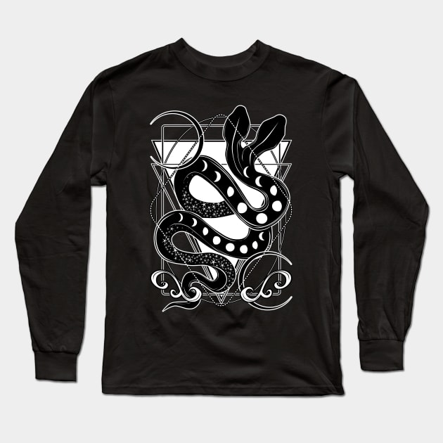 Moon Serpent Long Sleeve T-Shirt by Von Kowen